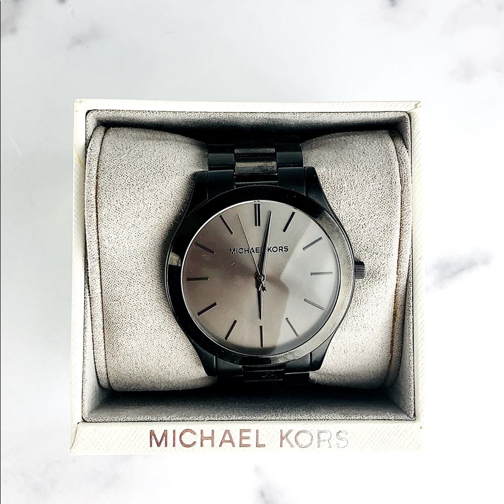 Black on Black Michael Kors Unisex Slim Watch
